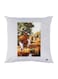Birds Themed Throw Pillow White/Green/Brown 30x30cm