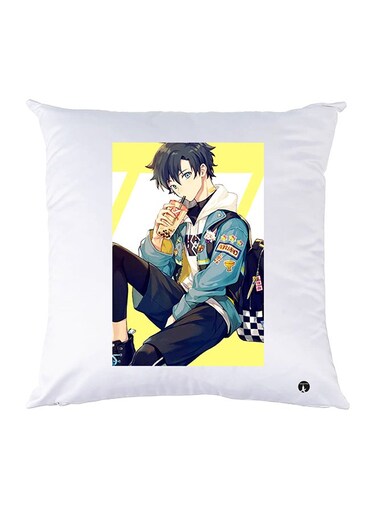 Printed Pillow Case polyester White 30x30cm
