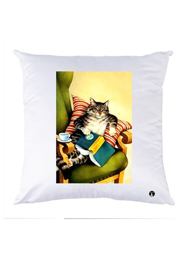 Printed Pillow Case polyester White 30x30cm