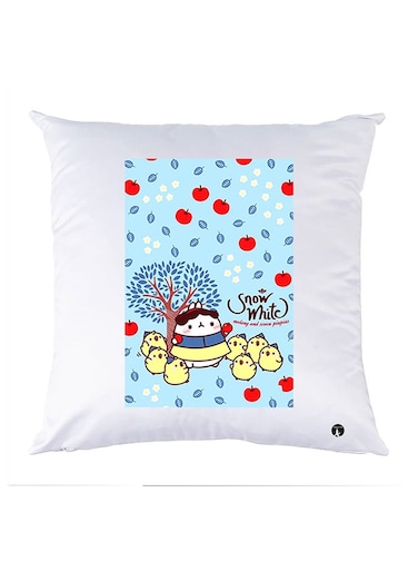 Printed Pillow Case Polyester White 30x30cm