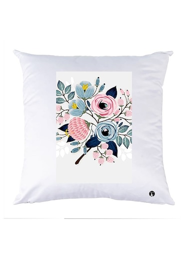 Printed Pillow polyester White 30x30cm