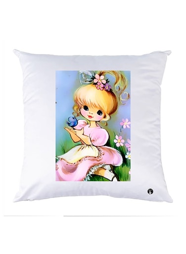 Printed Pillow Polyester White 30x30cm