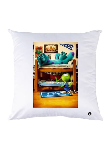 Printed Pillow polyester White 30x30cm