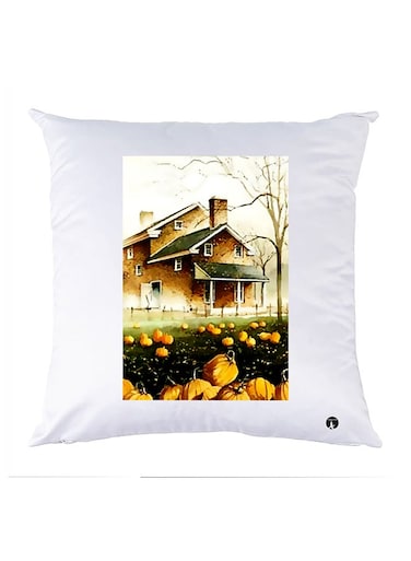 Printed Pillow Case polyester White 30x30cm