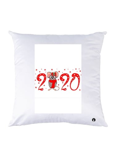 Printed Pillow Case polyester White 30x30cm