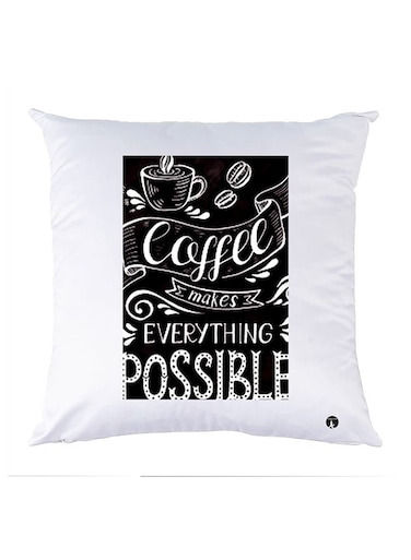 Printed Pillow Case polyester White 30x30cm