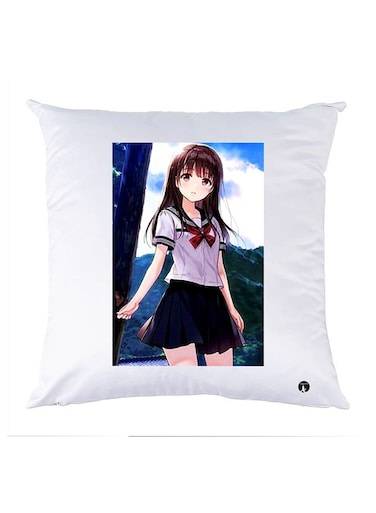Printed Pillow Case polyester White 30x30cm