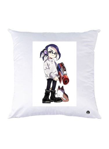 Printed Pillow Case polyester White 30x30cm
