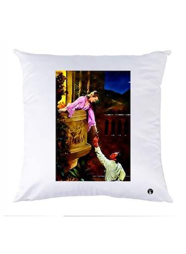 Printed Pillow polyester White 30x30cm
