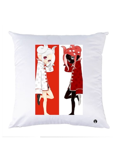 Printed Pillow Case polyester White 30x30cm