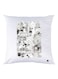 Envelope Printed Decorative Throw Pillow White/Black