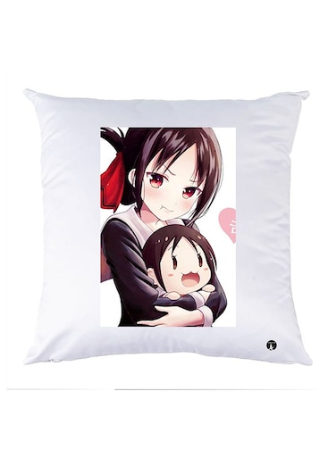 Printed Pillow Case Polyester White 30x30cm