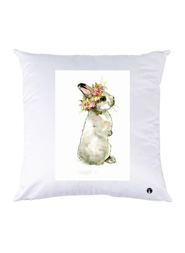 Printed Pillow Case polyester White 30x30cm