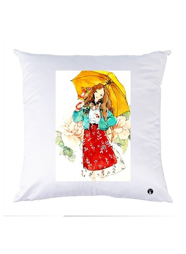 Printed Pillow Case polyester White 30x30cm