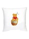 Winnie The Pooh Character Printed Decorative Pillow White/Yellow/Red 16x16inch