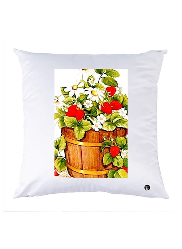 Printed Pillow Case polyester White 30x30cm