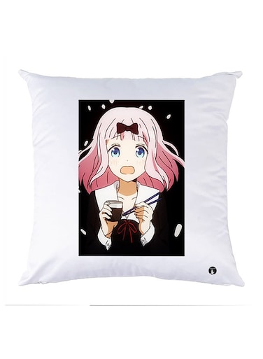 Printed Pillow Polyester White 30x30cm