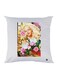 Cartoon Girl Printed Throw Pillow White/Yellow/Pink 30x30cm