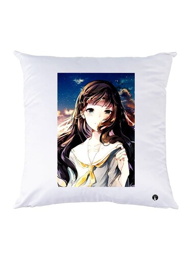 Printed Pillow Case polyester White 30x30cm