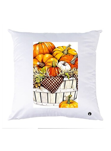 Printed Pillow Case polyester White 30x30cm