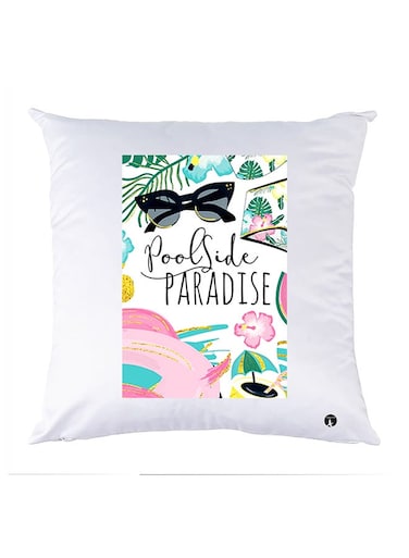 Printed Pillow polyester White 30x30cm