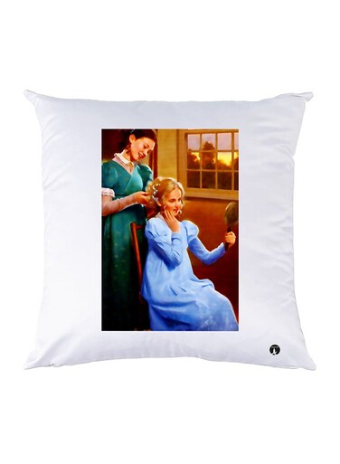 Printed Pillow polyester White 30x30cm