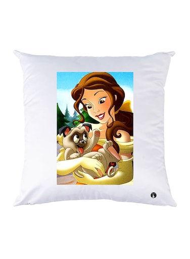 Printed Pillow Case Polyester White 30x30cm