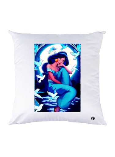 Printed Pillow Case polyester White 30x30cm