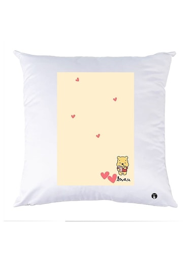 Printed Pillow Case polyester White 30x30cm