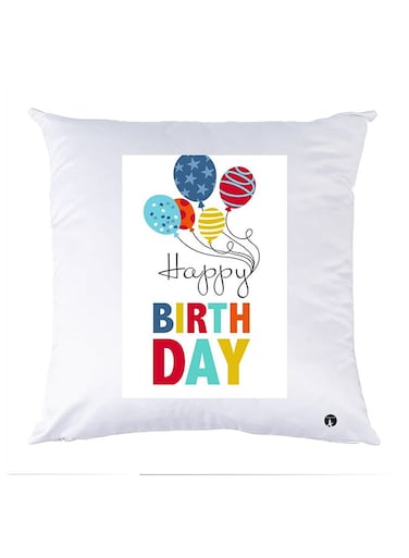 Printed Pillow polyester White 30x30cm