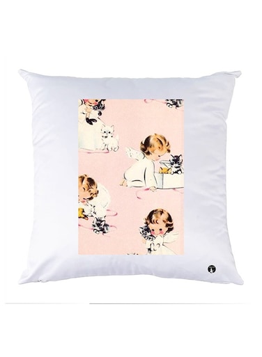 Printed Pillow polyester White 30x30cm