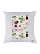 Printed Decorative Throw Pillow White/Green/Brown 30x30cm