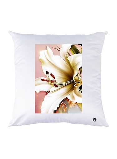 Printed Pillow Case polyester White 30x30cm
