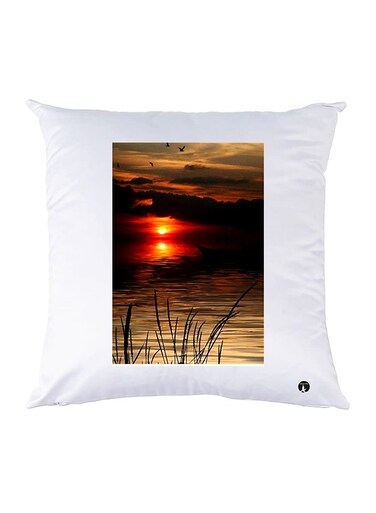 Printed Pillow Case polyester White 30x30cm