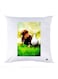 Printed Pillow Case polyester White 30x30cm