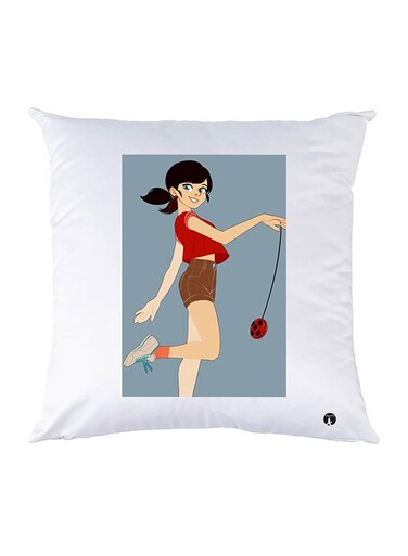Printed Pillow polyester White 30x30cm