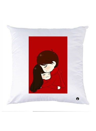 Printed Pillow Case polyester White 30x30cm