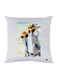 Girls Printed Throw Pillow White/Blue/Beige 30x30cm