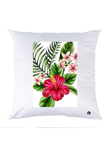 Printed Pillow Case Polyester White 30x30cm