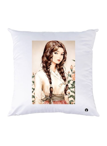 Printed Pillow polyester White 30x30cm