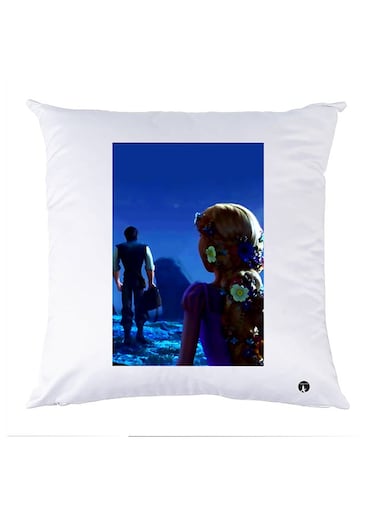 Printed Pillow Case polyester White 30x30cm