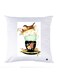 Printed Pillow Case polyester White 30x30cm