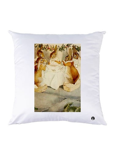 Printed Pillow polyester White 30x30cm