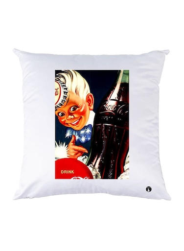 Printed Pillow Case polyester White 30x30cm