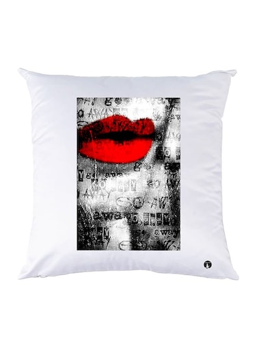 Printed Pillow Case polyester White 30x30cm