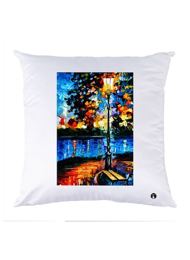 Printed Pillow Case Polyester White 30x30cm