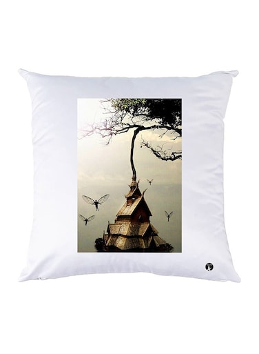 Printed Pillow Case polyester White 30x30cm