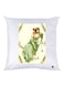 Girl Printed Throw Pillow White/Beige/Green 30x30cm