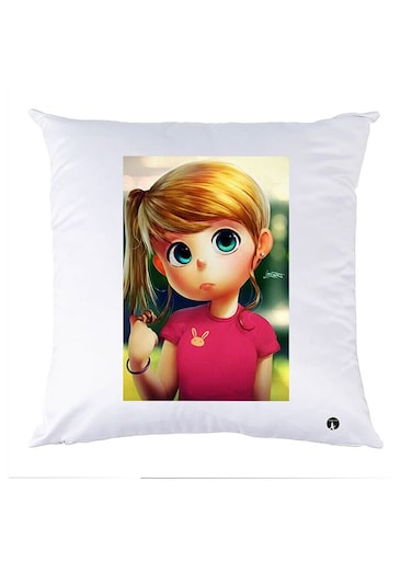 Printed Pillow Case polyester White 30x30cm