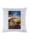 Scenery Printed Pillow White/Blue/Yellow 30x30cm